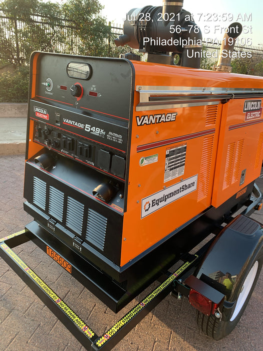 2021 Lincoln Electric Vantage 549X Ready Pak 3, ORANGE (includes trailer, cable rack, fender light kit)