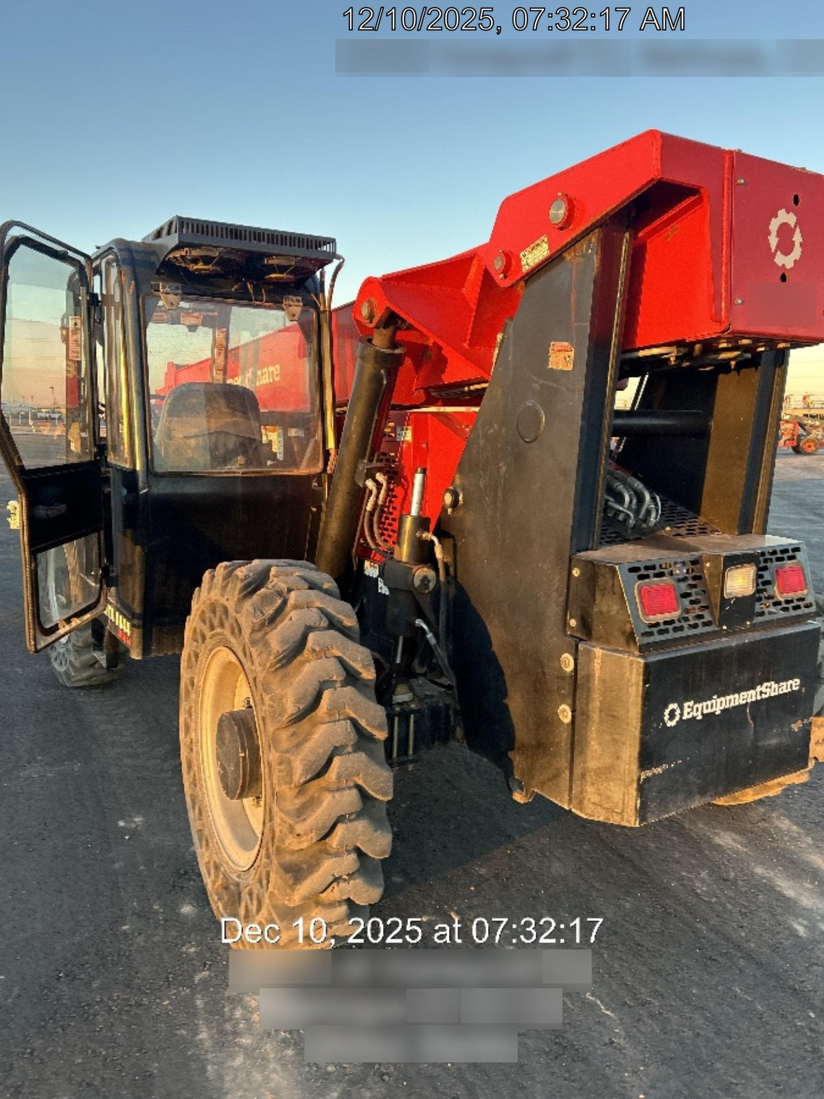 2019 Manitou MTA8044 74hp T4F, Cab/Heat/Air, Cab and Boom LED work lights, Auxiliary Hydraulics, Solid Tires, Amber strobe, Lift Hook 66" Carriage, 60" Forks