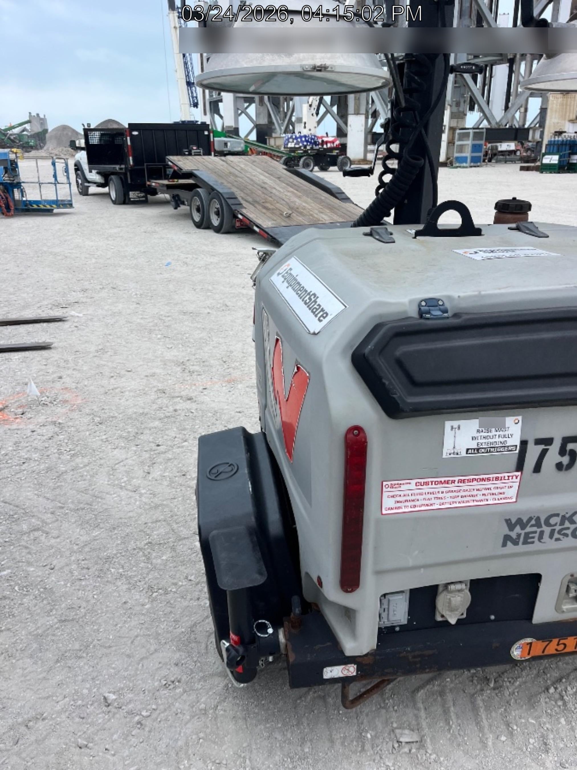 2018 Wacker Neuson LTV6K-MH Wacker Neuson LTV6K Mobile Light Tower w/Fuel Level Sensor Installed