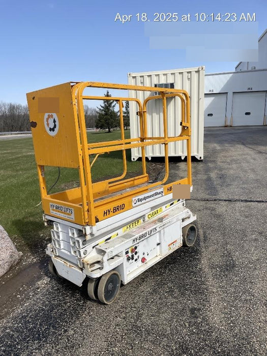 Custom Equipment HB-1430 Hy-Brid Scissor Lift
Platform capacity up to 670 lbs
Working height up to 20 ft
Weighs under 1,700 lbs
Non-marking wheels