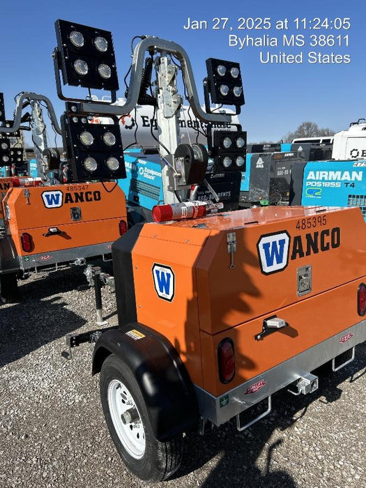 2025 Wanco WLTT-4MM4K Diesel, Mitsubishi L2E, 9.0HP @1800 rpm, Deep Sea Controller, Shore Power Plug, Auto Start, (4) 350W LED Floodlights, 4kW Generator, 60 Gal Fuel Tank, 2" Ball, T3