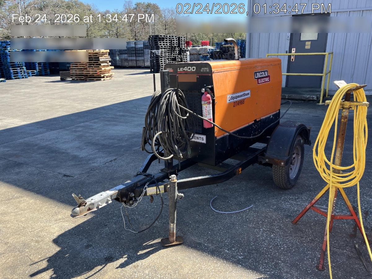 2022 Lincoln Electric LE400 Kubota V1505, Trlr, Cable Rack, Light Kit, ES Decals, T3
