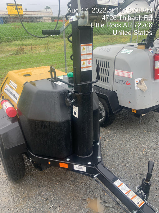 2022 Allmand NLV3GR (4) LED Light Fixture 350W, 23' Vertical Mast, 3kW Prime, Towable, Deep Sea L401, Leveling Jacks, Yanmar T4F 5.8hp