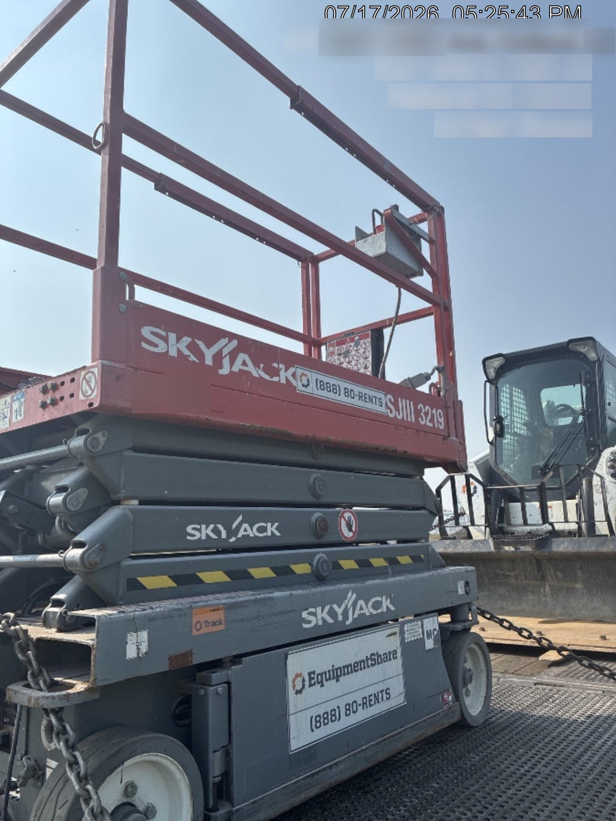 2017 Skyjack SJIII-3219 Standard Rental Specs