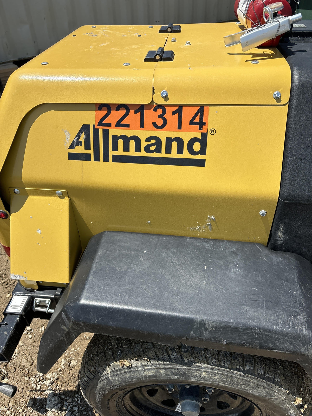 2022 Allmand NLV3GR (4) LED Light Fixture 350W, 23' Vertical Mast, 3kW Prime, Towable, Deep Sea L401, Leveling Jacks, Yanmar T4F 5.8hp
