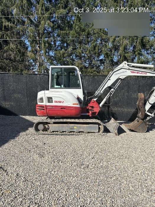 2020 Takeuchi TB250-2C Cab/Heat/Air, Rubber Tracks, Manual TAG QC