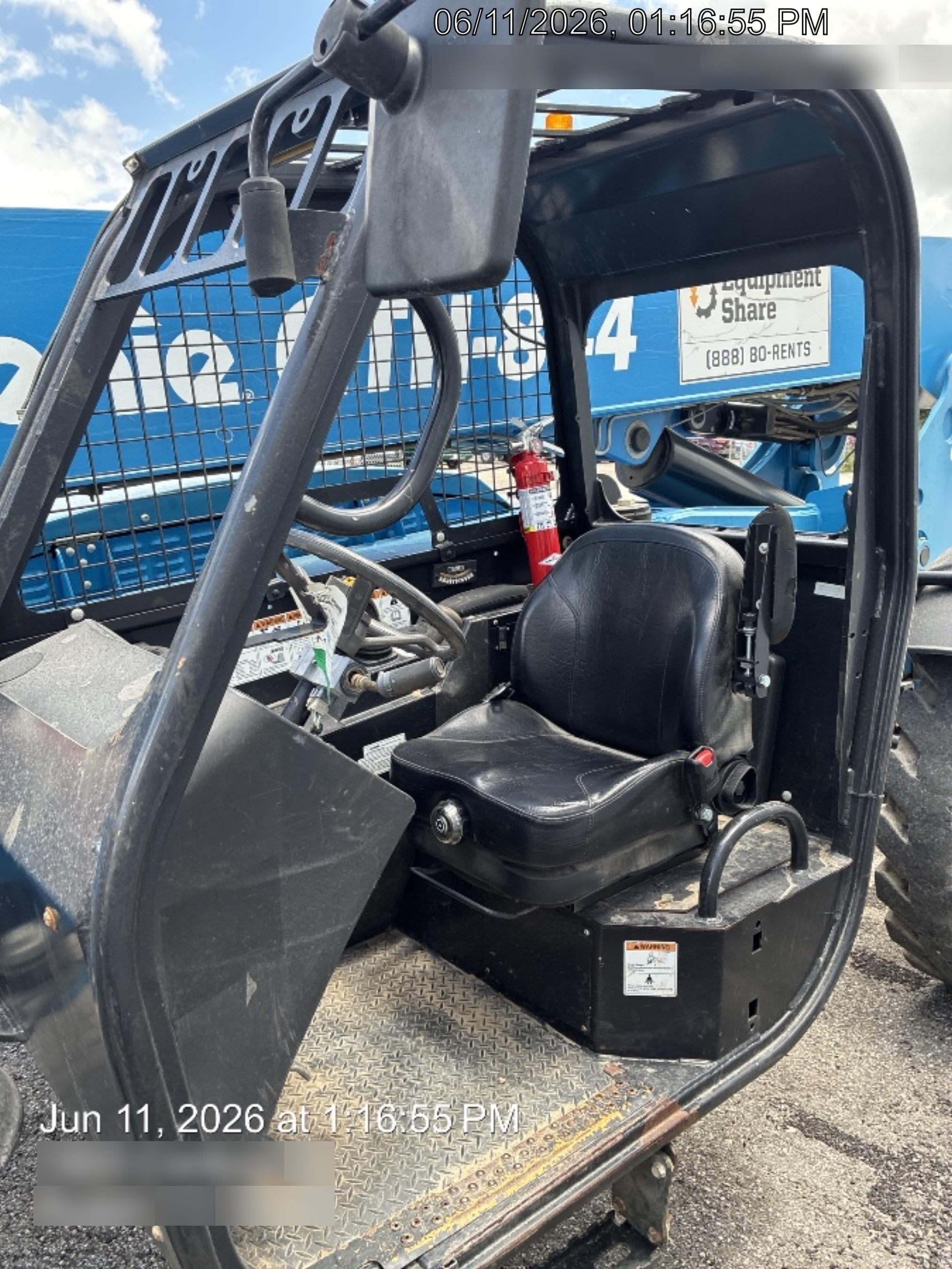 2018 Genie GTH-844 Genie GTH-844 w/ROPS, Work Lights, Solid Tires, RH Cab Mesh, Beacon, 60" Carriage and Forks