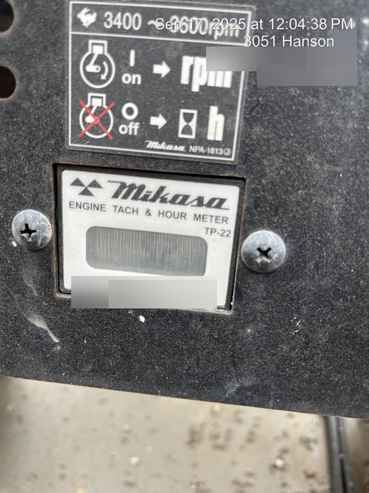 2022 Multiquip MVH158 Honda GX200, 17" Plate, Gas