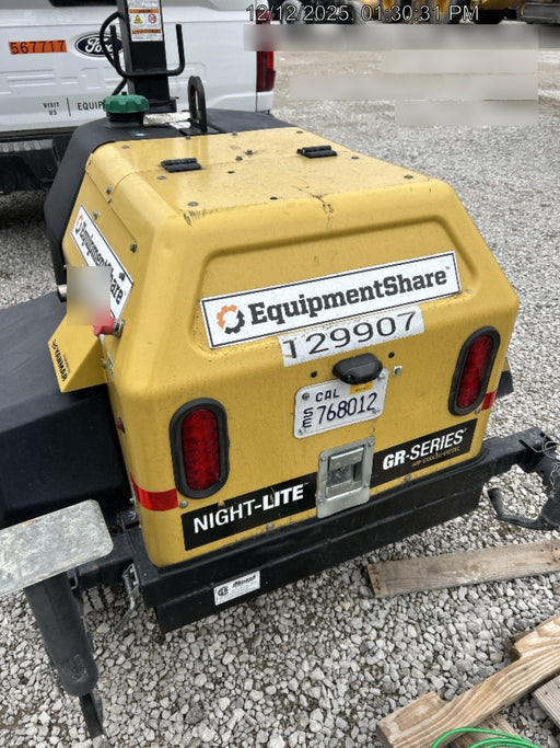 2021 Allmand NLV3GR (4) LED Light Fixture 350W, 23' Vertical Mast, 3kW Prime, Towable, Deep Sea L401, Leveling Jacks, Yanmar T4F 5.8hp