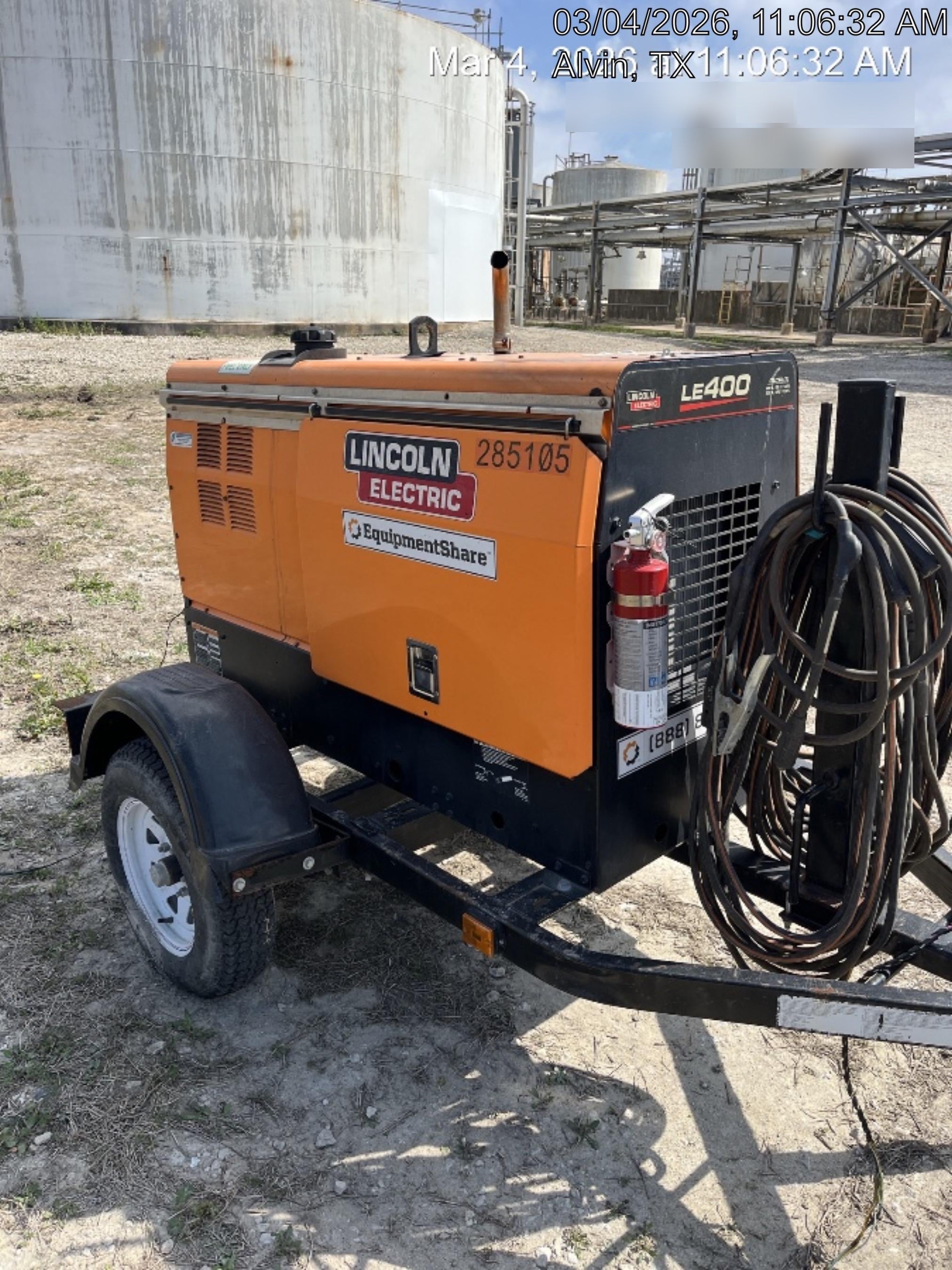 2022 Lincoln Electric LE400 Kubota V1505, Trlr, Cable Rack, Light Kit, ES Decals, T3