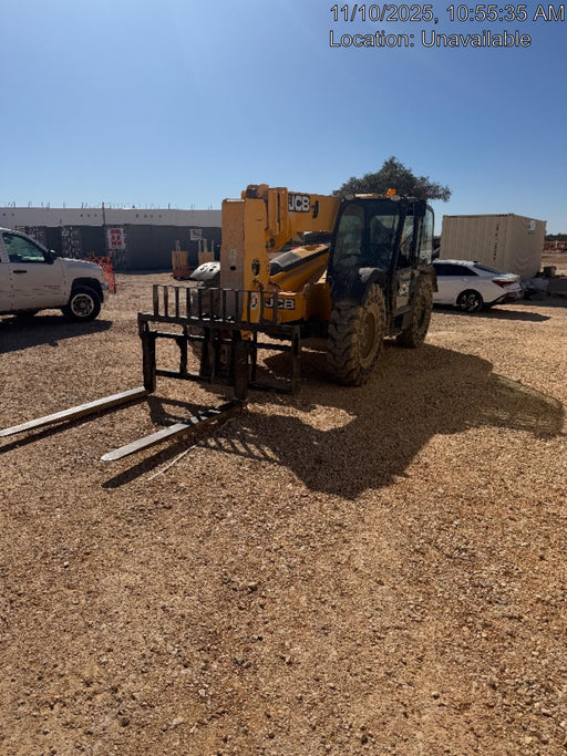 2018 JCB 509-42 JCB 509-42 Enclosed Cab, 74 HP, Solid Tires, Worklights, Beacon, Aux Hydraulics, Lifting Eye