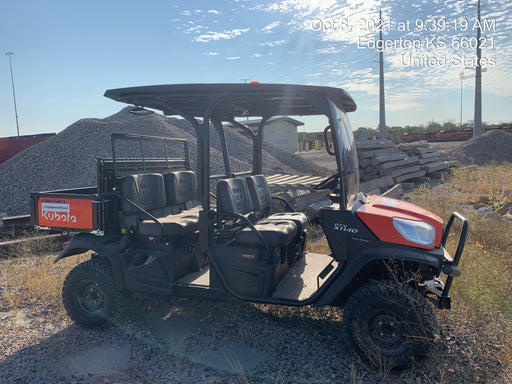 2022 Kubota RTV-X1140W-H Plastic Canopy, Windshield Acrylic Clear, LED Strobe Light, Wire Harness Kit, Back up Alarm