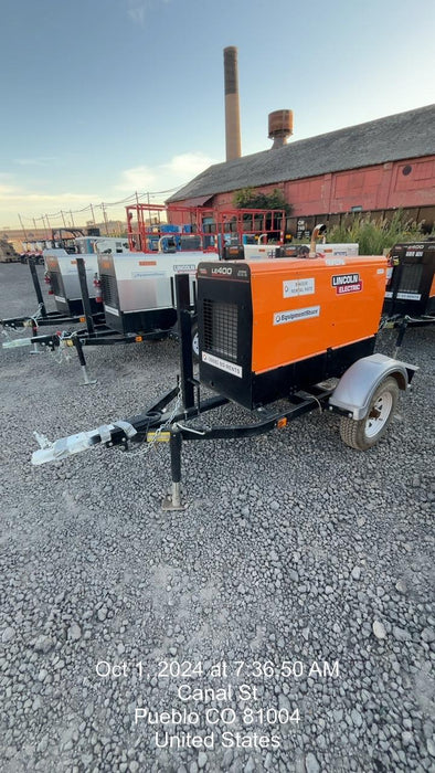 2022 Lincoln Electric LE400 Kubota V1505, Trlr, Cable Rack, Light Kit, ES Decals, T3