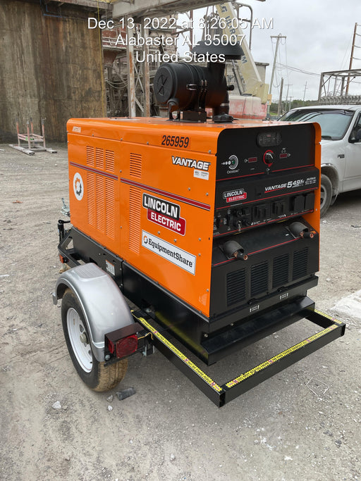 2022 Lincoln Electric Vantage 549X Crosslink Technology, Trailer Mounted, ES Decals, T3