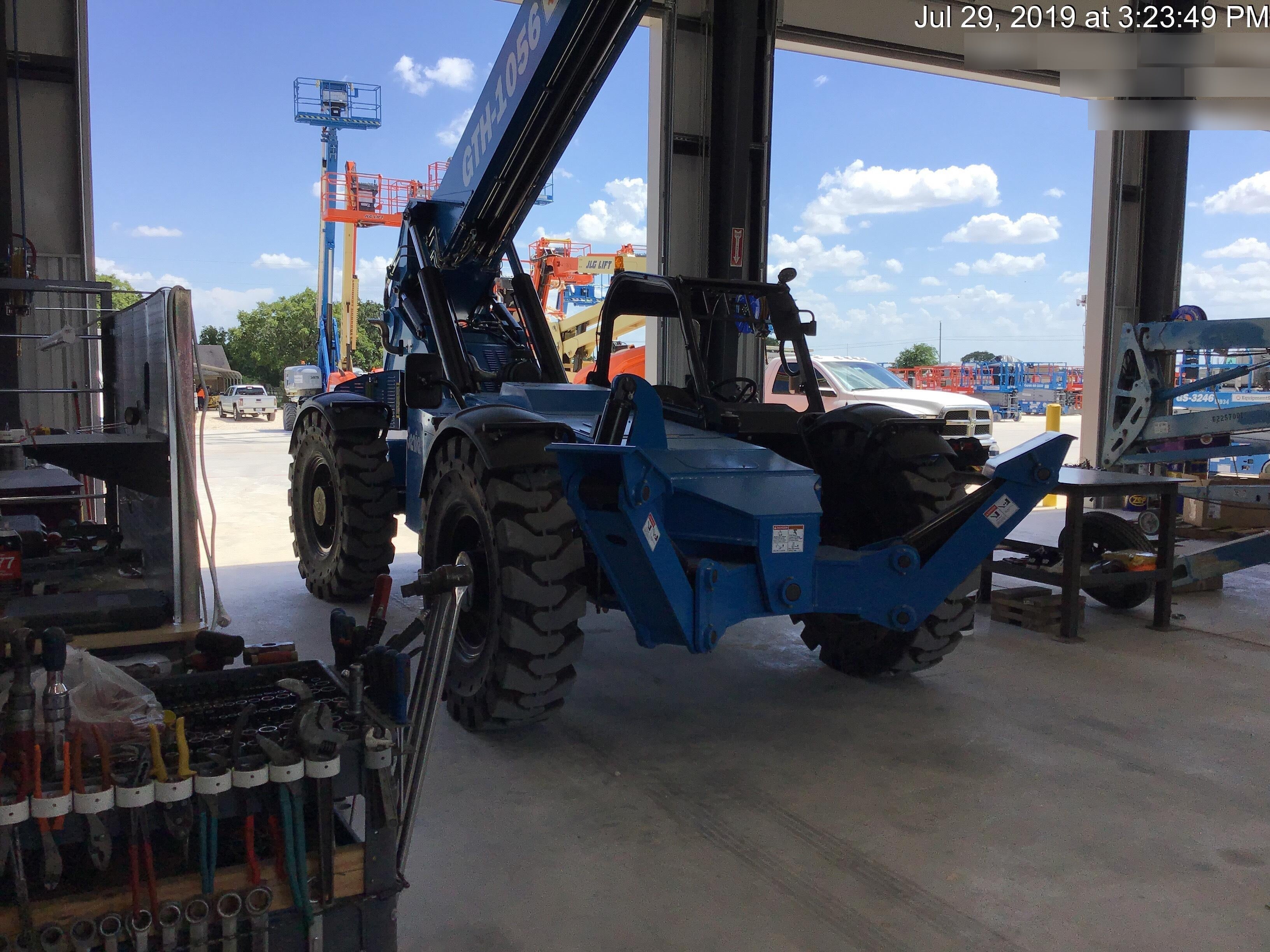2019 Genie GTH-1056 Canopy, Solid RT Tires, LED Work Lights, Beacon 60" QA Carriage, 60" Forks