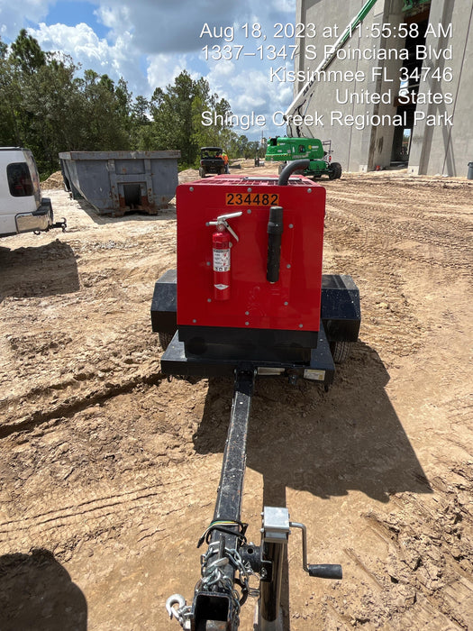 2022 Shindaiwa DGW400MDL Kubota D902 Engine, 23 HP, Dual Op Welder, Wire, Arc, Droop Stick, Tig, and CC Stick Functionality, Simulphase, 3 Phase and 1 Phase Gen Output, Single Axle NB Trlr, Slr Trckl Chrg 12V 12W, Fire Ext