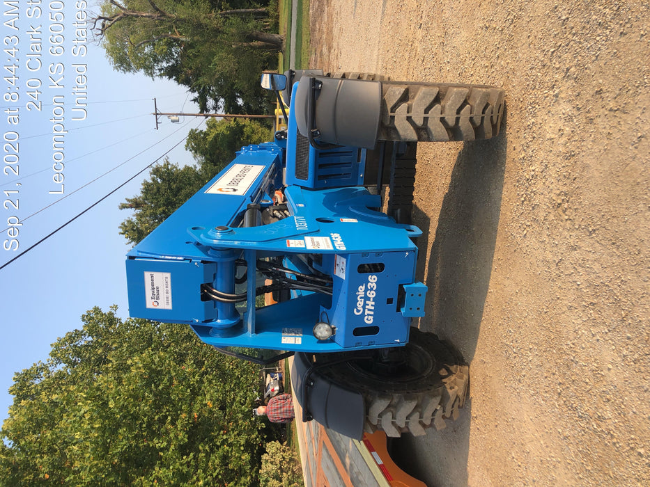 2020 Genie GTH-636 Cab/Heat/Air, Solid Tires, Work Lights, Beacon, Aux Hydraulics, Back up Alarm