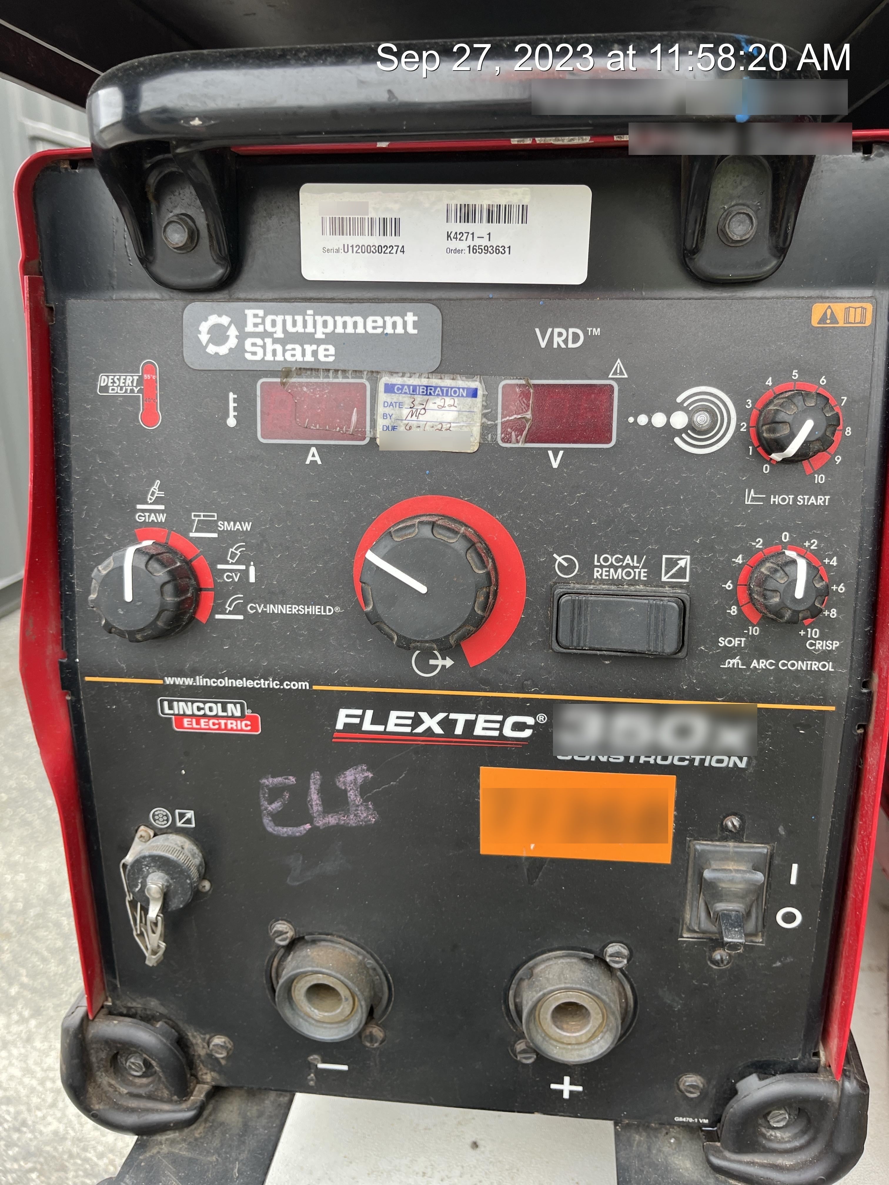 2020 LINCOLN ELECTRIC FLEXTEC 350X