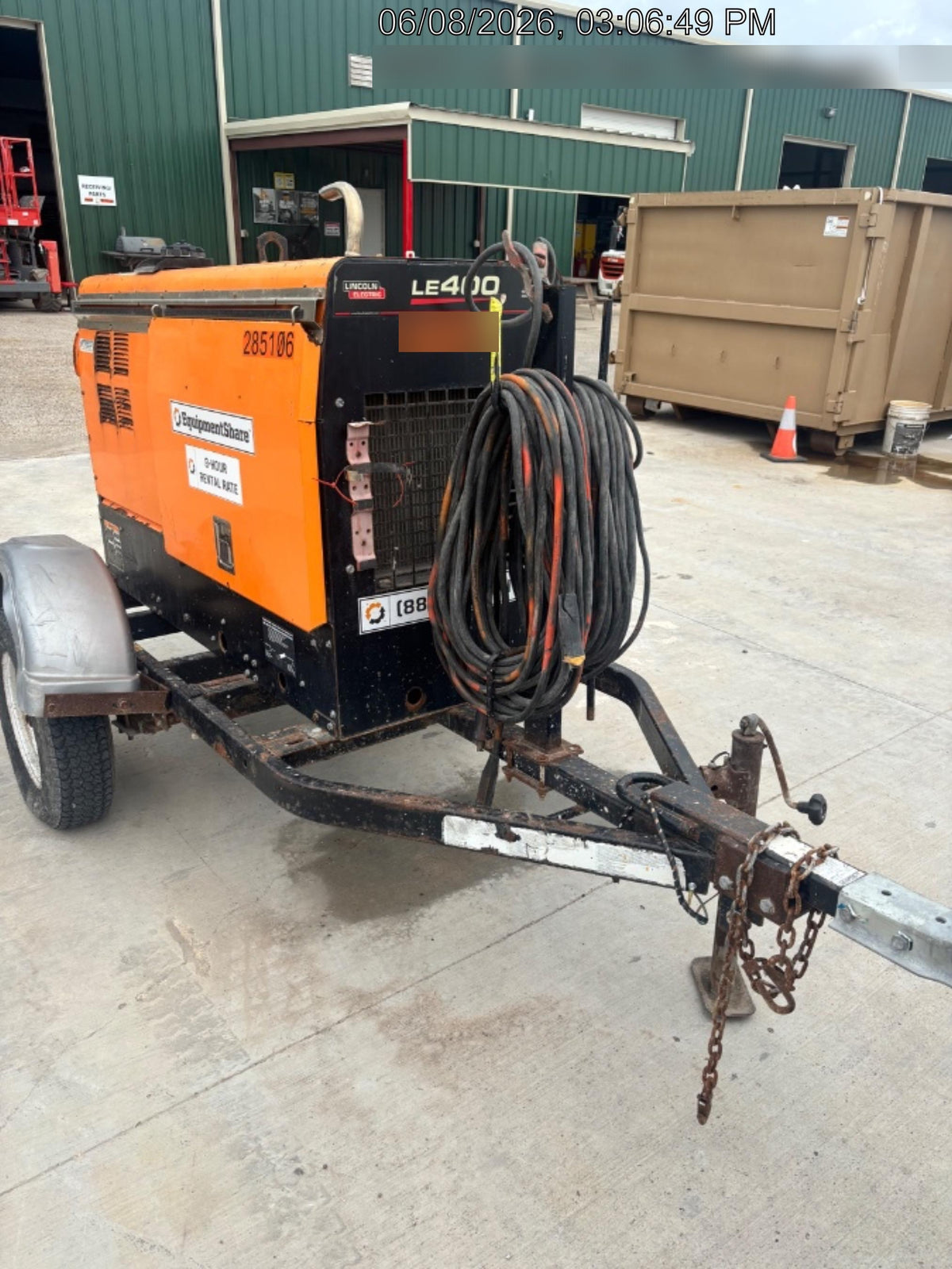 2022 Lincoln Electric LE400 Kubota V1505, Trlr, Cable Rack, Light Kit, ES Decals, T3