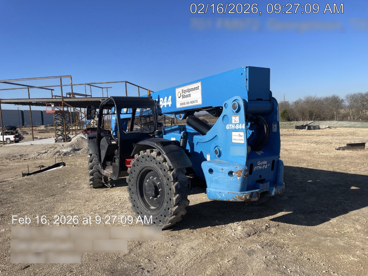 2018 Genie GTH-844 Genie GTH-844 w/ROPS, Work Lights, Solid Tires, RH Cab Mesh, Beacon, 60" Carriage and Forks