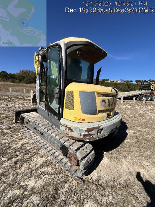 Wacker Neuson ET90 Enclosed Cab, Hybrid Tracks, Long Dipperstick, Bucket
