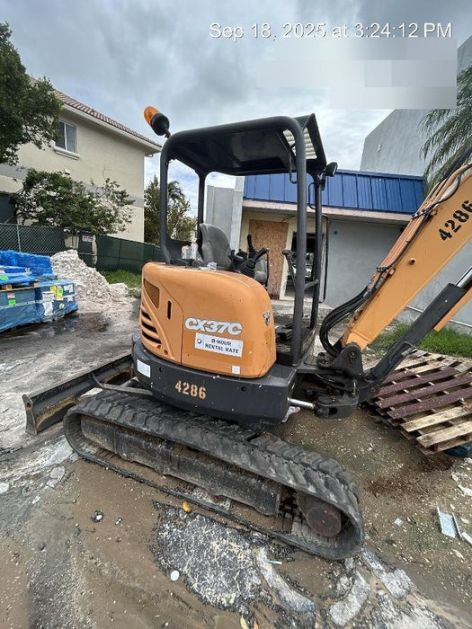 2018 Case CX37C ROPS, LONG ARM, RUBBER TRACKS, AUX HYD