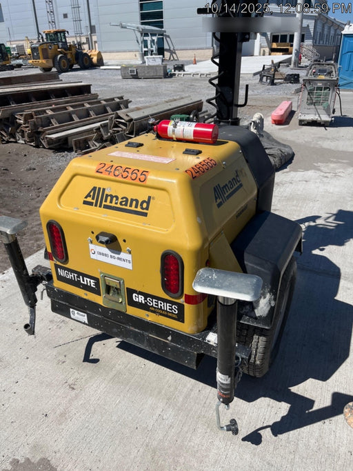 2022 Allmand NLV3GR (4) LED Light Fixture 350W, 23' Vertical Mast, 3kW Prime, Towable