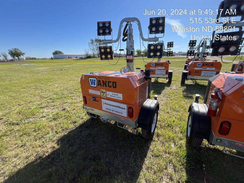 2024 Wanco WLTT-4MM4K Diesel, Deep Sea Controller, Shore Power Plug, Auto Start, (4) 350W LED Floodlights, 4kW Generator, 60 Gal Fuel Tank, 2" Ball, T3