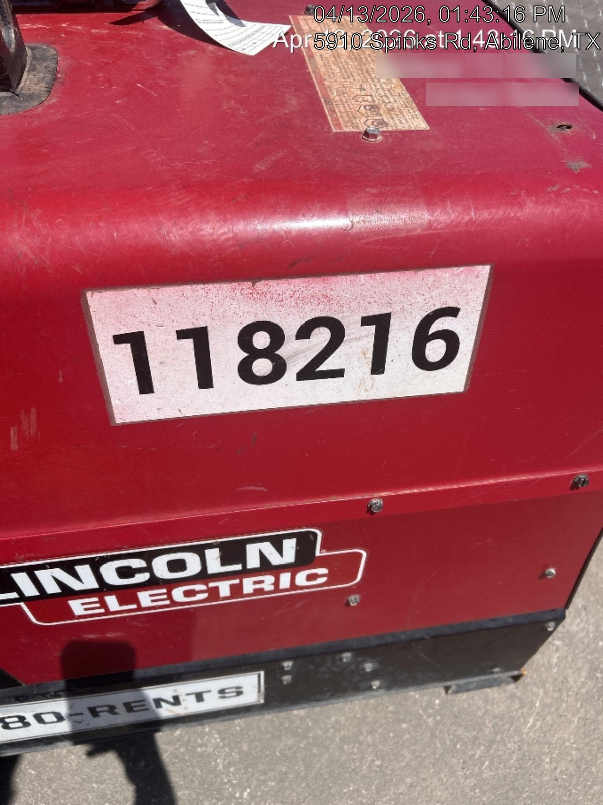 2020 Lincoln Electric Ranger 305 LPG Kohler Engine, One-Pak