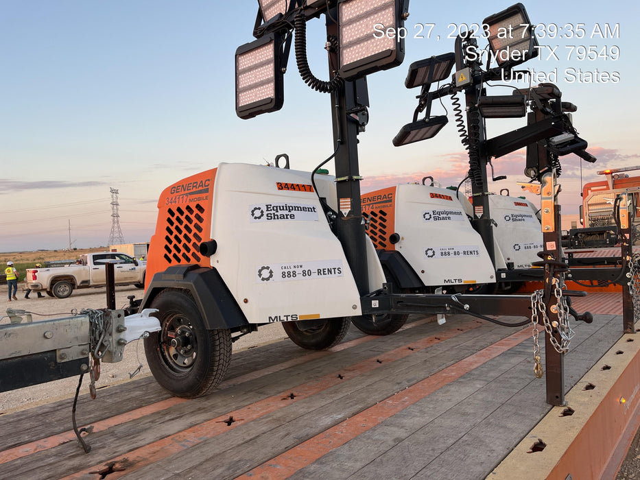 2023 Generac MLT2 Diesel, Flex Switch 120V Input, Powerzone Controller, (4) 320W LED Lights, 4kW Generator, 39.9 Gal Fuel Tank, 2" Ball, T3