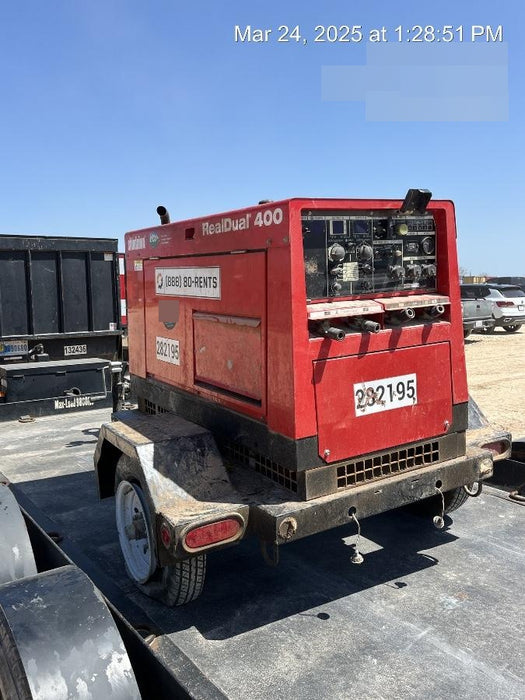 2022 Shindaiwa DGW400MDL Kubota D902 Engine, 23 HP, Dual Op Welder, Wire, Arc, Droop Stick, Tig, and CC Stick Functionality, Simulphase, 3 Phase and 1 Phase Gen Output, Single Axle NB Trlr, Slr Trckl Chrg 12V 12W, Fire Ext