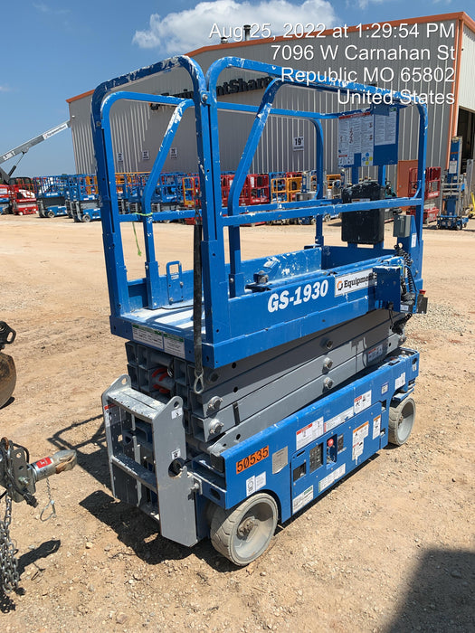 2019 Genie GS-1930 Fixed Rails with Chain Entry