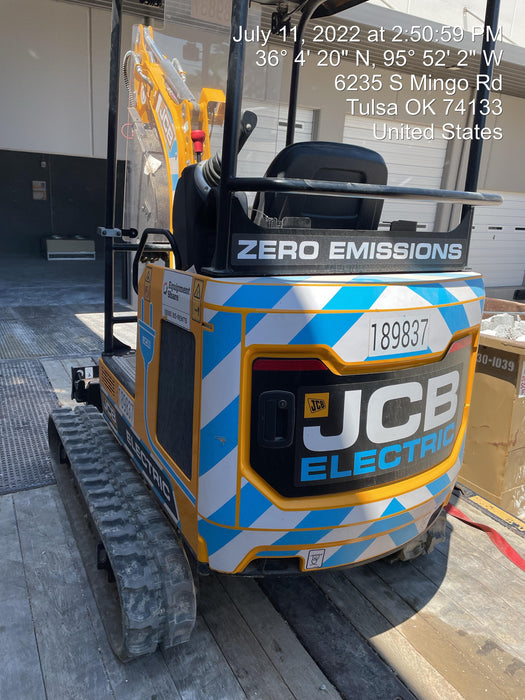 2022 JCB 19C-1E Canopy, Rubber Track, Beacon, Dipper, WL, Coupler, ES Decals