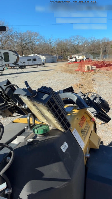 2021 Allmand NLV3GR (4) LED Light Fixture 350W, 23' Vertical Mast, 3kW Prime, Towable, Deep Sea L401, Leveling Jacks, Yanmar T4F 5.8hp