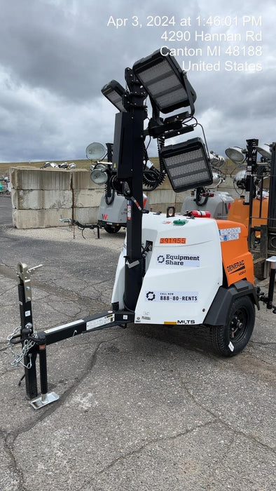 2024 Generac MLT2 Diesel, Flex Switch 120V Input, Powerzone Controller, 
(4) 320W LED Lights, 4kW Generator, 39.9 Gal Fuel Tank, 2" Ball, T3