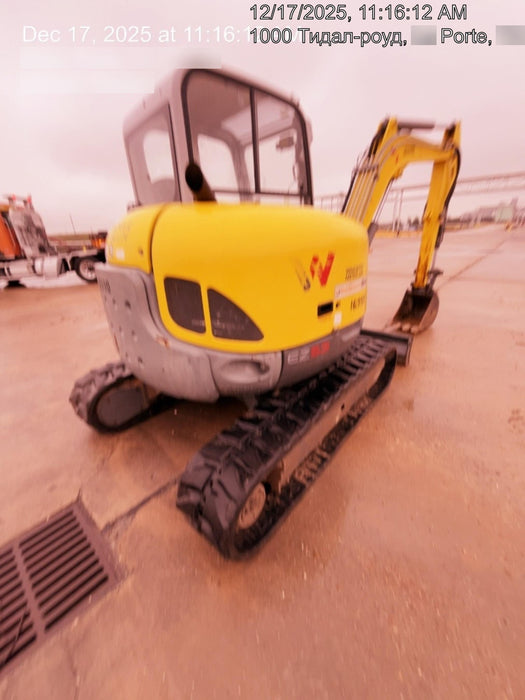 2018 Wacker Neuson EZ53 EZ53 12K Excavator, TRK,LGD,CAB,PC, Manual QC, Hydraulic Thumb, Buckets: 24", 18 12"