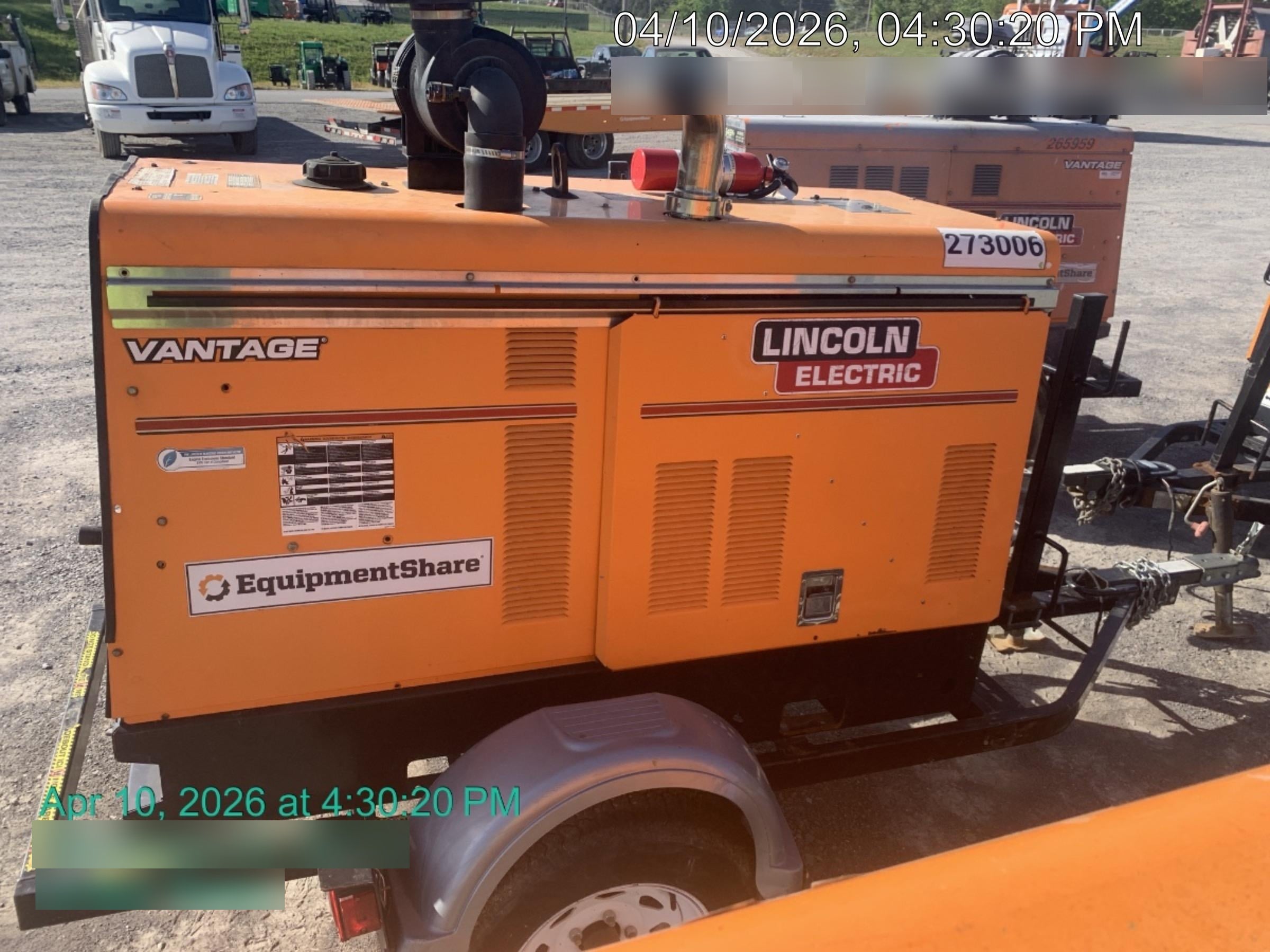 2022 Lincoln Electric Vantage 549X Crosslink Technology, Trailer Mounted, ES Decals, T3