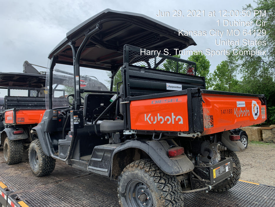 2021 Kubota RTV-X1140W-H Plastic Canopy, Windshield Acrylic Clear, LED Strobe Light, Wire Harness Kit, Back up Alarm