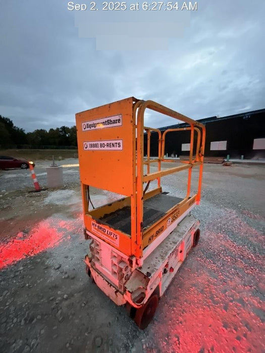 Custom Equipment HB-1430 Hy-Brid Scissor Lift
Platform capacity up to 670 lbs
Working height up to 20 ft
Weighs under 1,700 lbs
Non-marking wheels