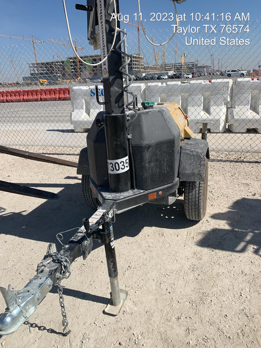 2022 Allmand NLV3GR (4) LED Light Fixture 350W, 23' Vertical Mast, 3kW Prime, Towable, ES Decals, T3