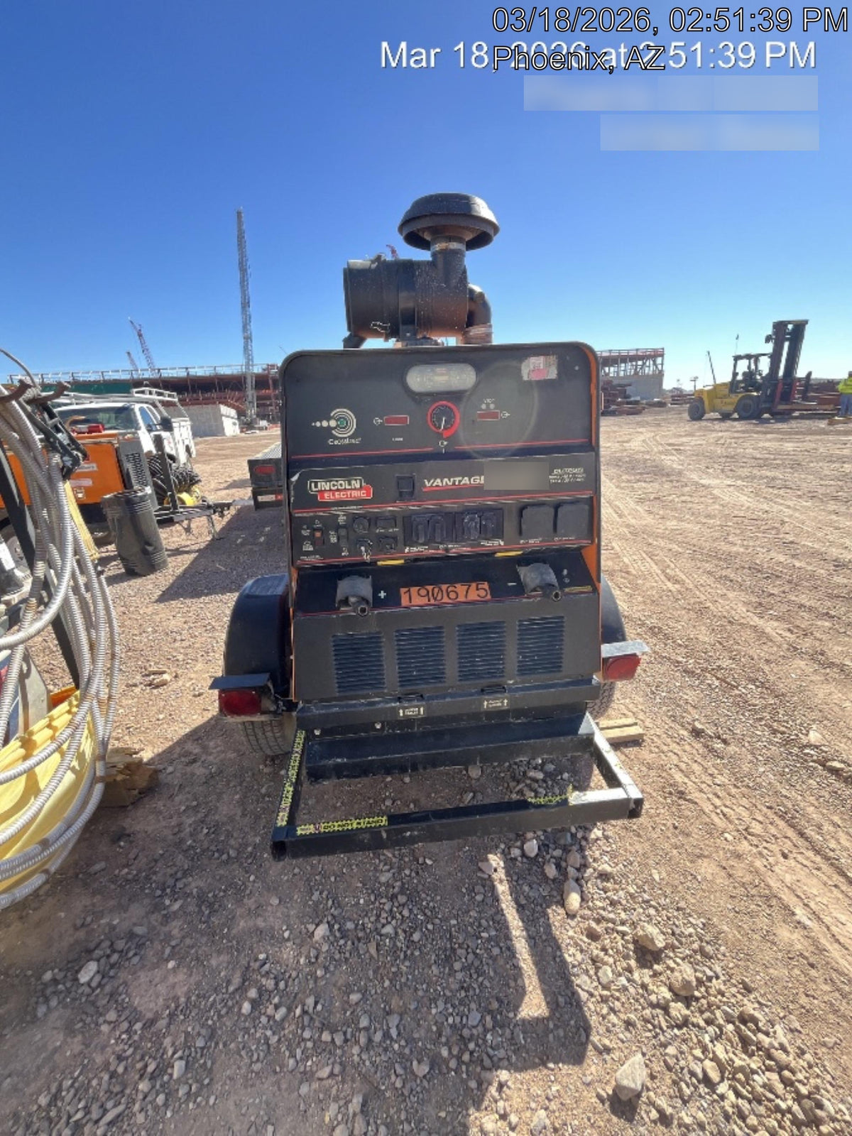 2021 Lincoln Electric Vantage 549X Ready Pak 3, ORANGE (includes trailer, cable rack, fender light kit)