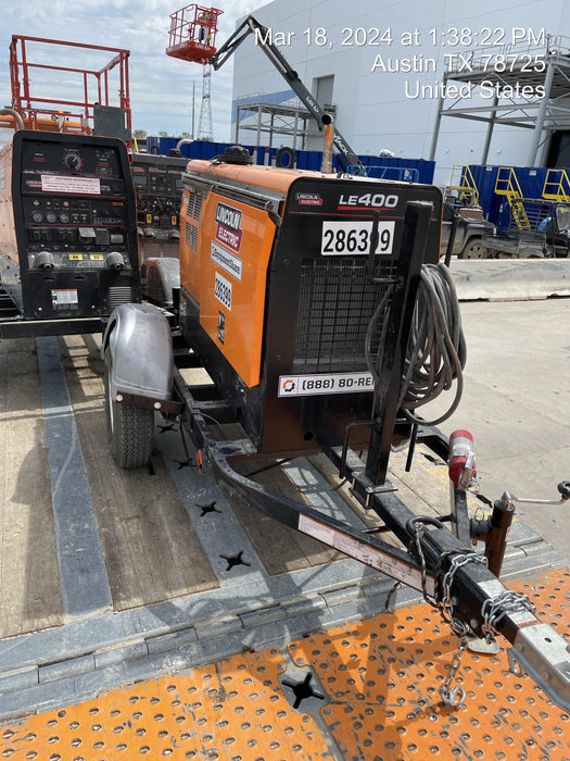 2022 Lincoln Electric LE400 Kubota V1505, Trlr, Cable Rack, Light Kit, ES Decals, T3