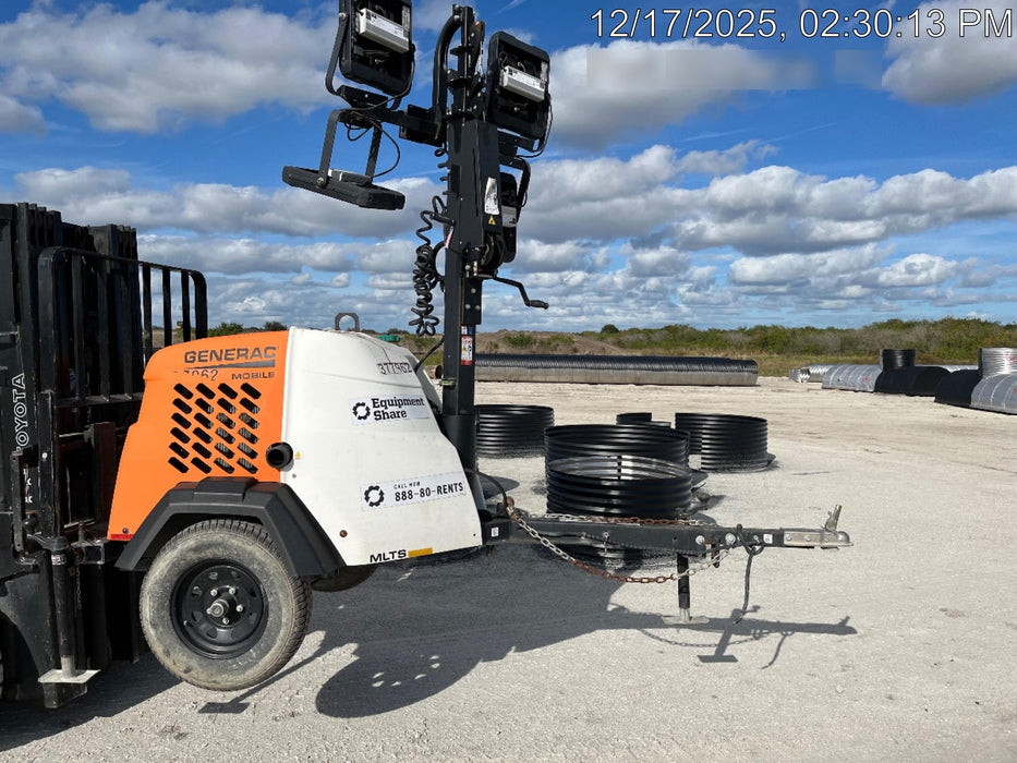 2023 Generac MLT2 Diesel, Flex Switch 120V Input, Powerzone Controller, 
(4) 320W LED Lights, 4kW Generator, 39.9 Gal Fuel Tank, 2" Ball, T3