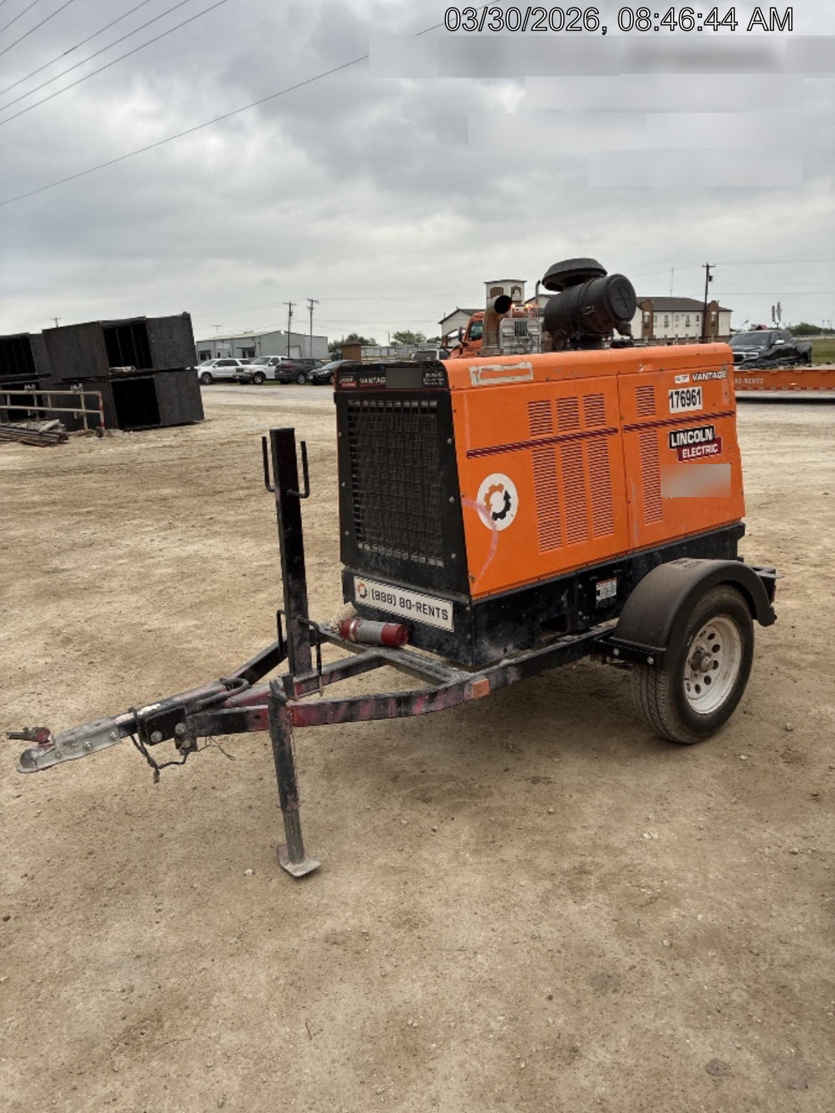 2021 Lincoln Electric Vantage 549X Ready Pak 3, ORANGE (includes trailer, cable rack, fender light kit)