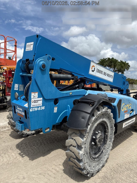 2020 Genie GTH-636 Canopy, Solid Tires, Work Lights, Beacon, Aux Hydraulics, Back up Alarm