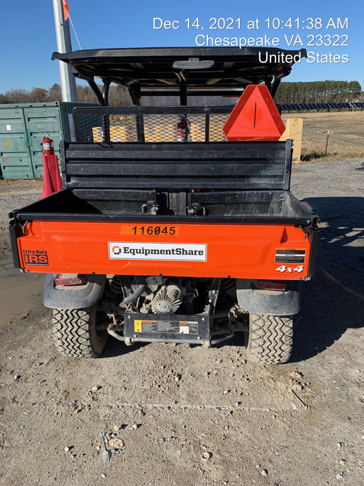 Kubota RTV-X1140W-H 4WD, LED Strobe, Windshield Acrylic Clear, Plastic Canopy, Wire Harness Kit, Backup Alarm