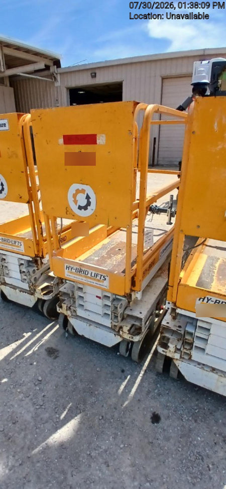 Custom Equipment HB-1430 <ul>
 <li>Hy-Brid Scissor Lift</li>
  <li>Platform capacity up to 670 lbs.</li>
  <li>Working height up to 20 ft</li>
  <li>Weighs under 1,700 lbs.</li>
  <li>Non-marking wheels </li>
</ul>