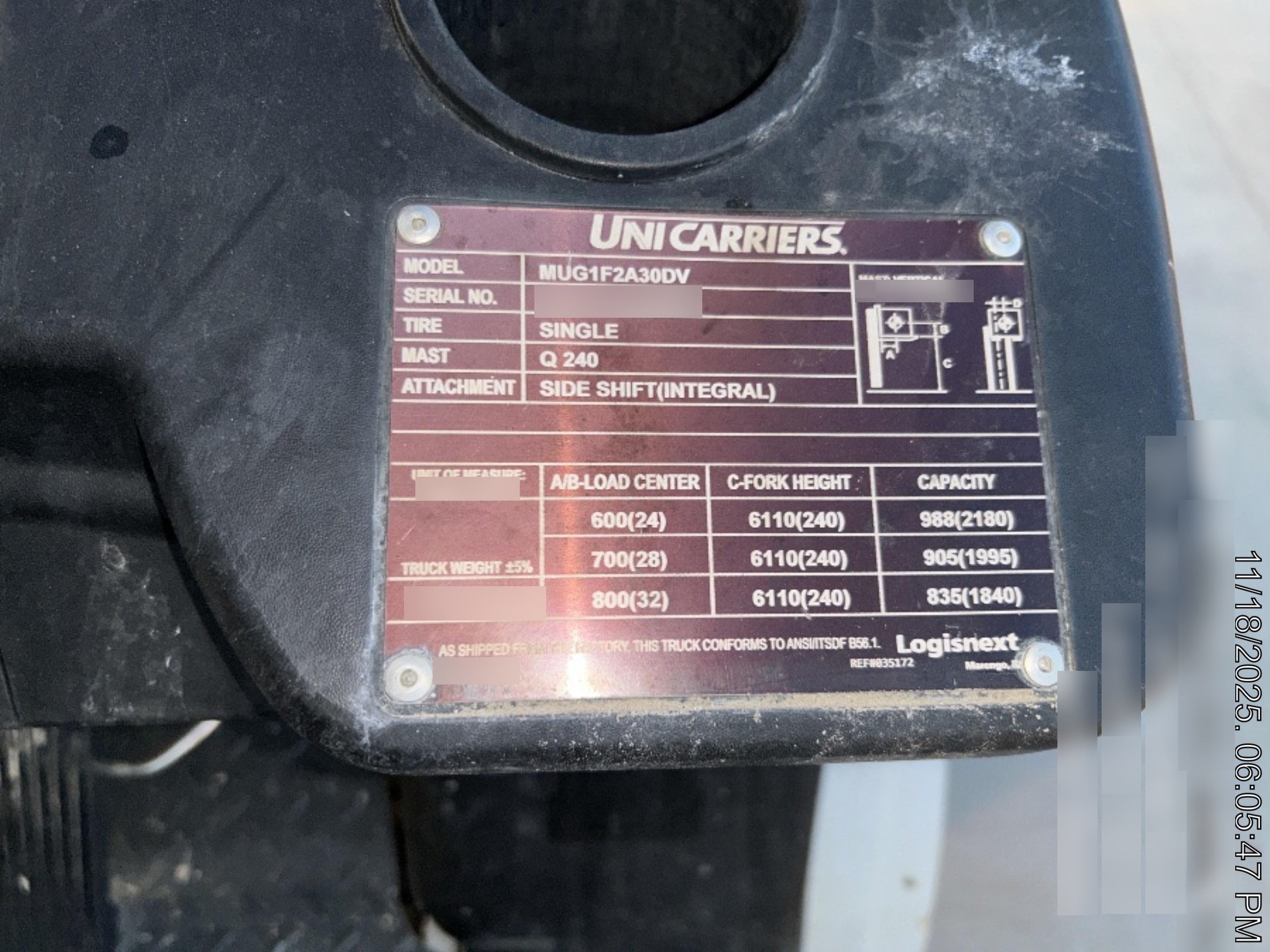 2022 UNICARRIER PF60DF QUAD