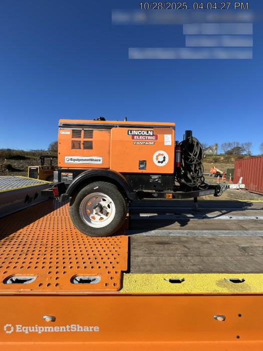 2021 Lincoln Electric Vantage 322 Vantage 322 Ready Pak 3 w/ Decals, ORANGE (includes trailer, cable rack, fender light kit) NO Telematics