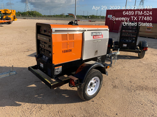 2021 Lincoln Electric Vantage 322 Vantage 322 Ready Pak 3 w/ Decals, ORANGE (includes trailer, cable rack, fender light kit) NO Telematics